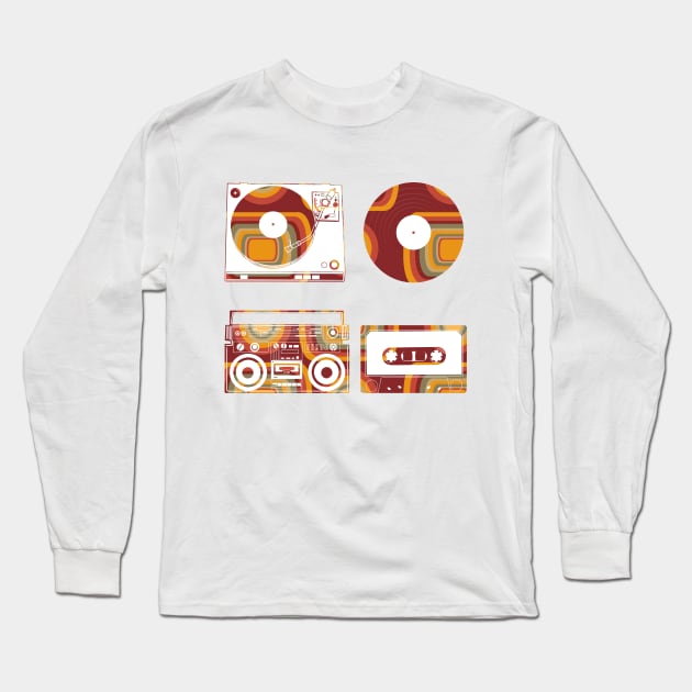 retro music Long Sleeve T-Shirt by BekimART